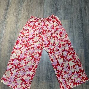 Free people floral wide leg pants
